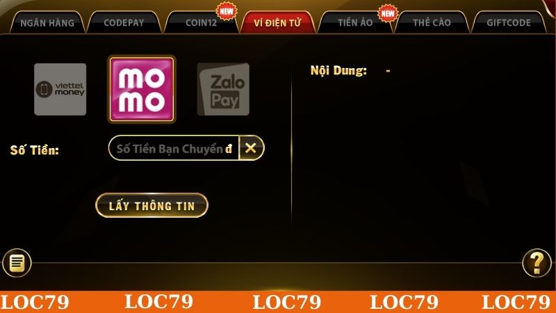 Ưu điểm khi nạp tiền tại Loc79